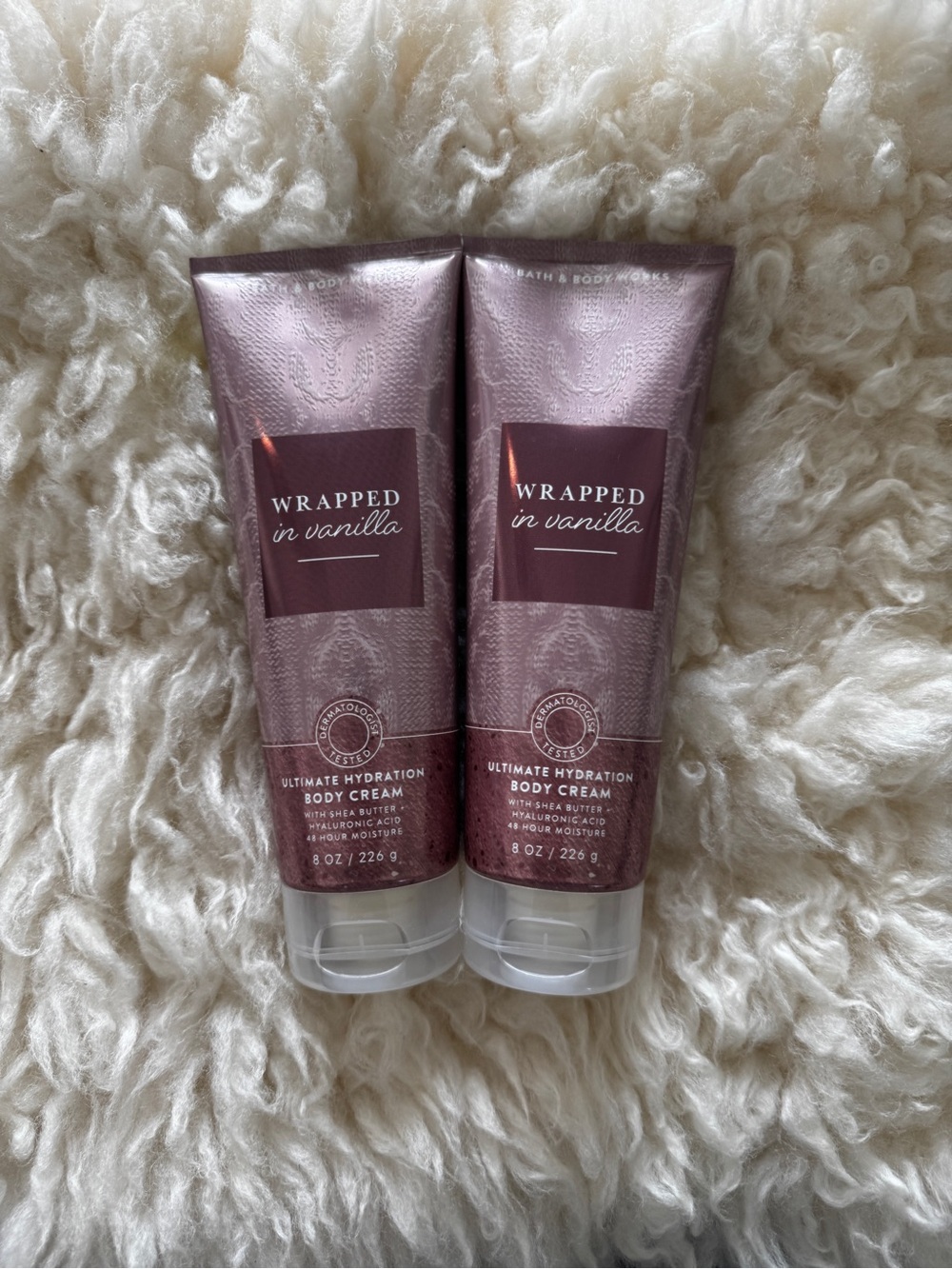 New BBW Wrapped in Vanilla Ultimate Hydration Body Creams